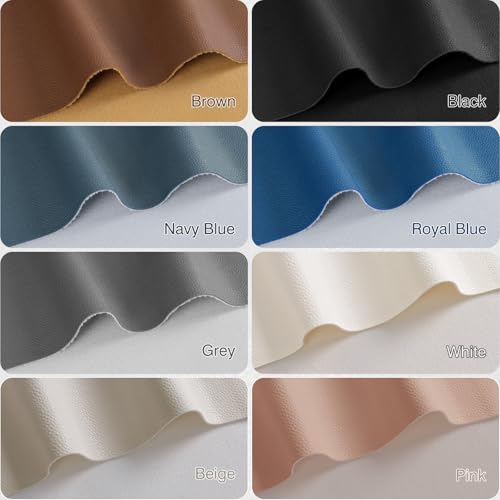 Faux Leather Fabric 55" W 1.15MM Thick Marine Vinyl Fabric 5 Yards 55"x180" - color: Pink, size: Pre-Cut 5 Yards