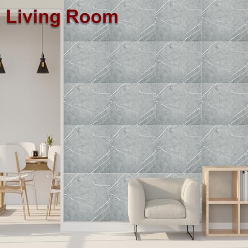 HARFINGTON 15pcs Peel and Stick Marble Tiles, Waterproof Wall Panel Backsplash, 12"x12" PVC Peel and Stick Shower Tiles for Bathroom, Kitchen, Living, Palace Jade Design - style: Palace Jade
