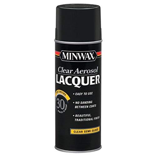 Minwax Brushing Lacquer, Semi-Gloss, Clear, 12 oz - size: 12.25 fl oz, style: Semi-Gloss