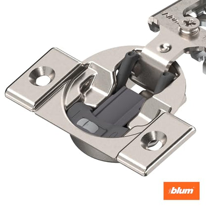 Blum Compact BLUMOTION Hinge (25 Kits), 1/2" Overlay, 105° Opening Angle, Steel, Integrated Soft-Close Hinges for Face Frame Cabinets - size: 25 KITS, style: With Screws