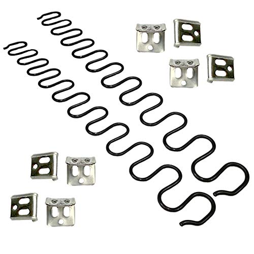 Sofa Replacement Springs,2 PCS 31" Spring with 8 PCS S Clips,4.0 Wire Diameter Sofa Spring Repair Kit Compatible with Seating In Furniture Interior Decoration, Automotive, or Other Applications - color: 2 Pcs 31 Inch