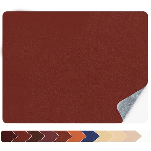 Numola Leather Repair Patch, 8×11 Inch Self-Adhesive Dark Red - color: Dark Red, size: 8×11inch