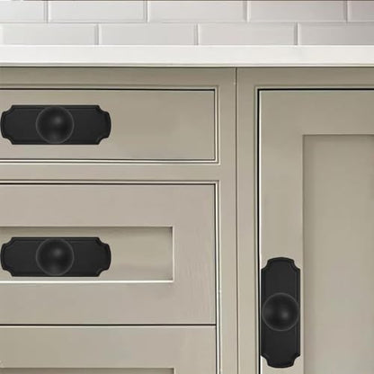 khtumeware 10-Pack Heavy Duty Solid Backplate for Cabinet Knobs Matte Black Drawer Knobs with Backplate Suitable for Dresser and Kitchen Cabinet Hardware. - color: Matte Black