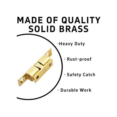 4PCS 60mm Double Ball Cabinet Catches, Bronze Roller Door Latch for Kitchen Cupboard Furniture Closet Quiet Close Design - size: 60mm