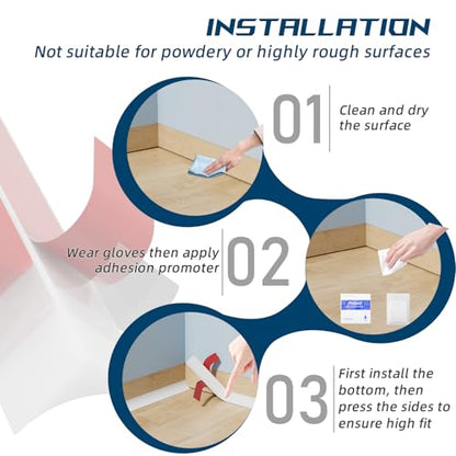 Flexible Quarter Round Molding Trim - Peel and Stick Silicone Caulk Strip - color: White, size: 236 Inch