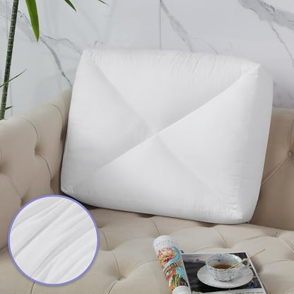HOMBYS Shredded Foam Couch Back Cushions Replacement, Stuffing Fill Removable Sofa Back Waist Cushions, Lumbar Support Pillow 1 Pack, Supportive & Durable(31.4"x18"x5") - size: 31.4"x18"x5"