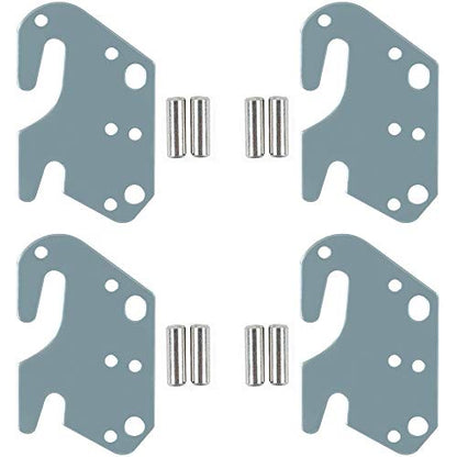 CAFORO Universal Wood Rail Hook Plates for Frame Bracket Headboard Footboard Replacement - Wooden Parts or New Bed Constructions - Set of 4 - color: Set of 4