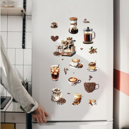 OLYCRAFT 3pcs/Set Coffee Rub on Transfers for Furniture and Crafts 6x12 inch Coffee Beans Furniture Decals Teapots Coffee Maker Transfer Stickers Rub on Decals for Wood Furniture Home Decoration - style: Coffee