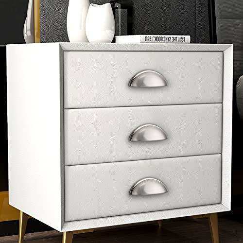 Probrico 10 Pack Brushed Nickel Cabinet Pulls Bin Cup Drawer Handles, Cabinet Cup Handles 3 Inch Holes Drawer Handles and Knobs, Kitchen Cabinet Hardware - color: Brushed Nickel