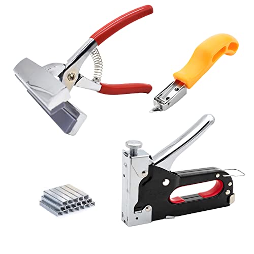 Heavy Duty Canvas Stretching Pliers with 1000 Nail Gun Set for Painting