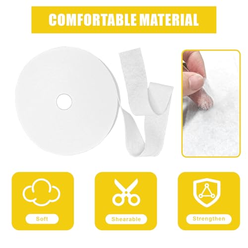 3 Rolls Jelly Roll Batting Strips for Rugs 2 1/4 inch Total 150 Yards - color: White-3roll