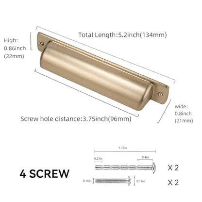10 Pack 3-3/4 Inch(96mm) Cabinet Pulls Champagne Bronze Kitchen Cabinet Pulls Zinc Alloy Drawer Pulls Solid Cabinet Hardware - color: Champagne Bronze, size: 3.75" Hole Center（96mm）