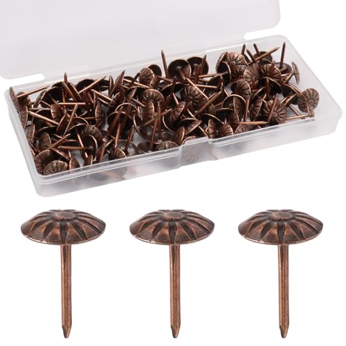 Red Copper Upholstery Tacks, 120PCS, 7/16 Inch - color: Red Copper