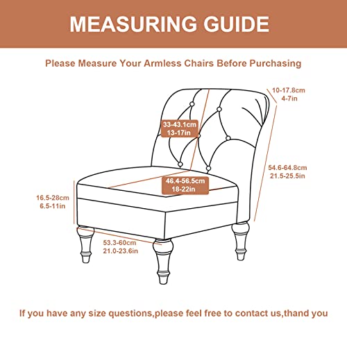 Eco-Ancheng Armless Chair Slipcover - Removable, Washable, Printed Accent Chairs for Living & Dining Room - color: A5