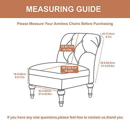 Eco-Ancheng Armless Chair Slipcover - Removable, Washable, Printed Accent Chairs for Living & Dining Room - color: A5