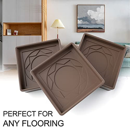 Non Slip Furniture Pads for Hardwood Floors -Yelanon 8Pcs 2” Coasters Cups - color: 8pcs2"square Brown Star