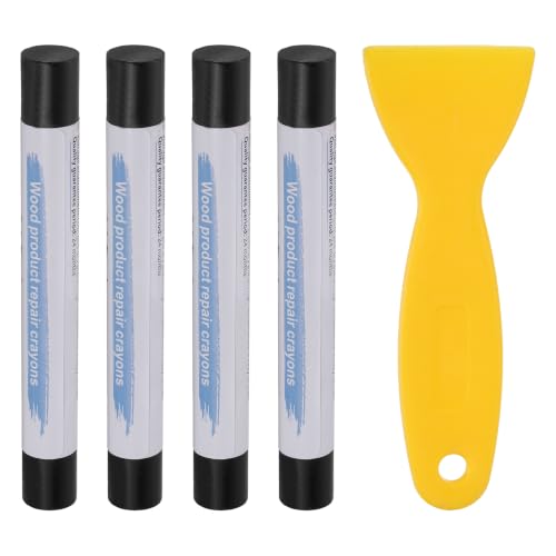 PATIKIL 4Pcs Wood Furniture Repair Markers with Scraper, Black - color: Black