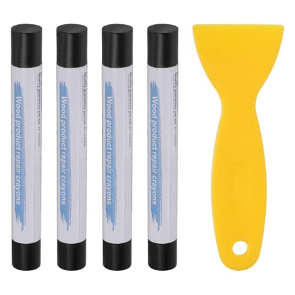 PATIKIL 4Pcs Wood Furniture Repair Markers with Scraper, Black - color: Black