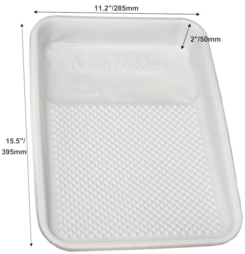 Great Andrew Paint Tray Liners 9 Inch, 13 Pack Disposable Paint Roller Tray Liners, Paint Pan Textured Liners for House Painting Projects, Home or Commercial Use - size: 13 Pack Liners, 9 In