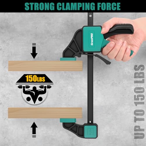 GRENPRO 8-Pack Bar Clamps for Woodworking, 12" and 6" Bar Clamps