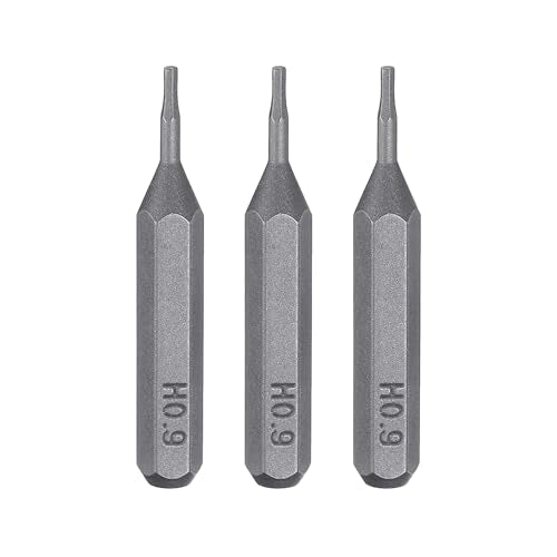 HARFINGTON 3pcs H0.9 Hex Screwdriver Bit 5/32" Hex Shank 28mm Length - size: H0.9