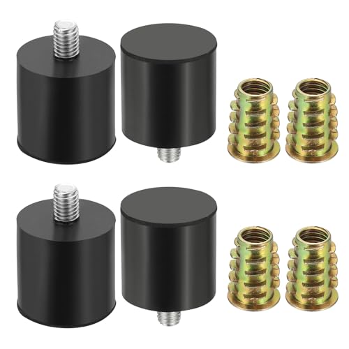 uxcell 4Pcs M8 x 11mm Thread Adjustable Furniture Levelers, 30x40mm Furniture Leveling Feet Screws in Threaded Glide Leveling Floor Protector for Table Chair Cabinet Legs - size: M8 x 11mm Thread, 30x40mm