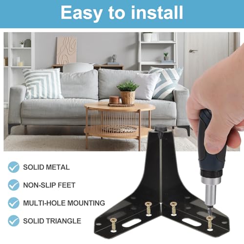 PATIKIL 4 Inch Metal Furniture Legs, 4 Pcs Triangle Furniture Replacement Feet Modern Style Couch Legs for Table Chair Cabinet Cupboard Sofa, Brown - color: Brown, size: 4 Inch