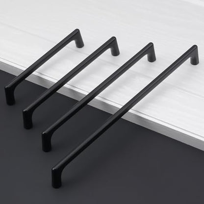 10 Pack 6.3 inch Matte Black Kitchen Cabinet Handles - color: Matte Black, size: 6-1/4 inch Hole Center