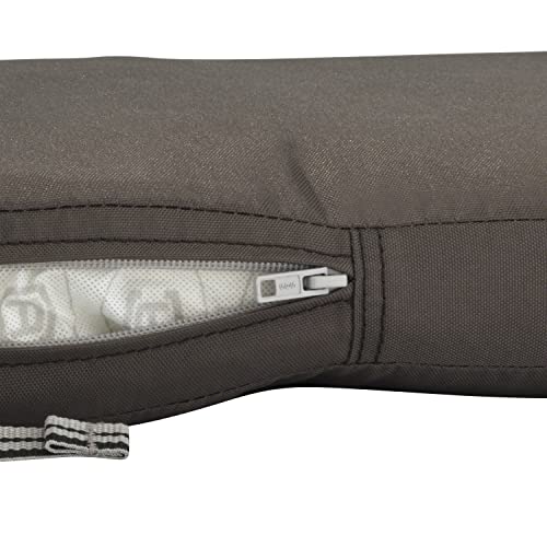Classic Accessories Ravenna Seat Cushion, 17" W x 15" D x 2" Thick, Dark Taupe - color: Dark Taupe, size: 17"W x 15"D x 2"Thick