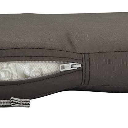 Classic Accessories Ravenna Seat Cushion, 17" W x 15" D x 2" Thick, Dark Taupe - color: Dark Taupe, size: 17"W x 15"D x 2"Thick