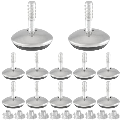 Bivethoi M6 Furniture Leveling Feet, 12 Pack, 1-3/16 Inch OD - size: M6 (1-3/16 inch)