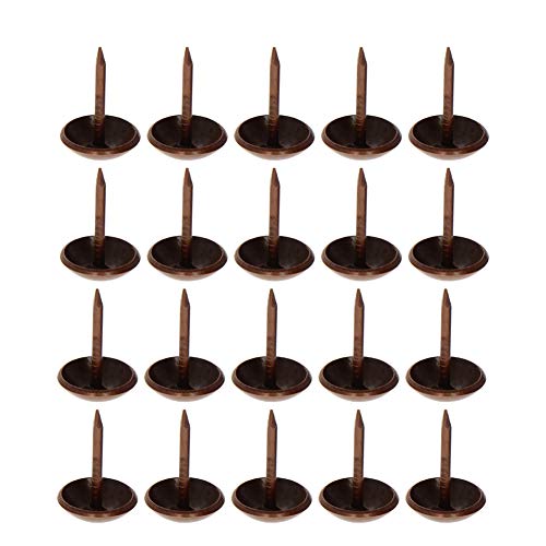 Aicosineg Antique Upholstery Nails Tacks 0.43" Head Dia Metal Round Thumb Push Pins, for Cork Board Furniture Decorative Headboards Sofa Chair Hardware Red Patina Tone 300pcs - color: 11*17*3.6mm 300pcs