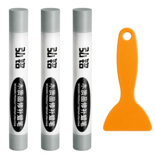 3 Colors Wood Filler Sticks, Warm Gray Series 2, with Scraper - color: Warm Gray 2 Series
