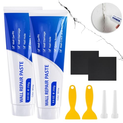 2Pcs Efficient Drywall Repair Kit with Scraper,Drywall Repair Kit,Wall Mending Agent, Used for Filling Cracks and Holes, Simple Wall Hole Filling, and Efficient Crack Repair.