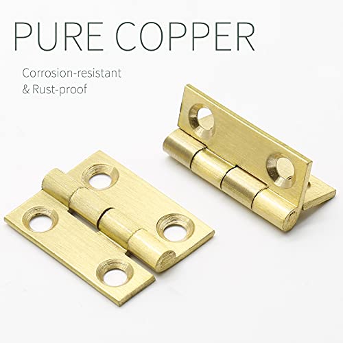 8Pcs 1" Brass Mini Butt Hinges Jewelry Box Cabinet