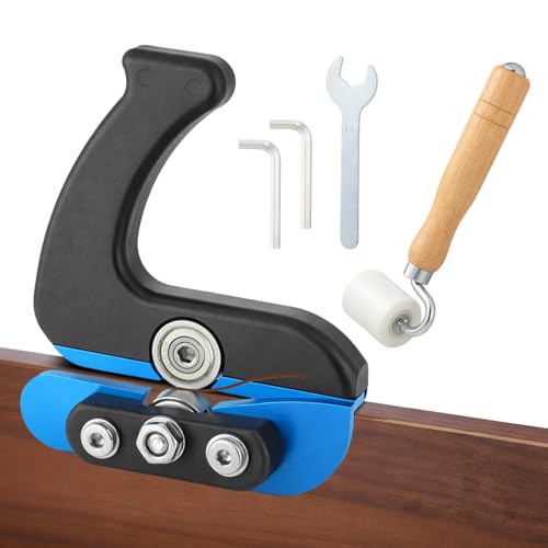 Edge Banding Trimmer Dual Offset Bearings with Roller Edge Banding Cutter for Precision Trim and Ergonomic Grip Woodworking Trimmer for Box PVC ACP Melamine Vinyl Laminate Facing