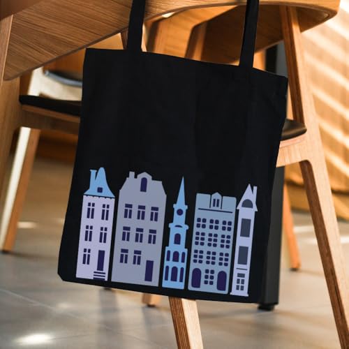 FINGERINSPIRE 6PCS Layered Buildings Painting Stencil with Plastic Brush 8.3x11.7inch Reusable Building Silhouette Template Decorative Architecture Theme Stencil for Adults Painting on Floor Furniture - style: Layered Buildings