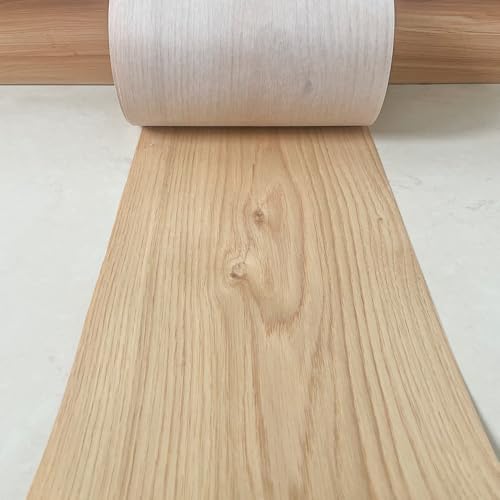 Natural Wood Veneer, Thin Veneer Sheets, Furniture/Boxes/Wooden Crafts Production and Renovation, Handmade DIY (European Oak) - color: European Oak / 8″ x 90″