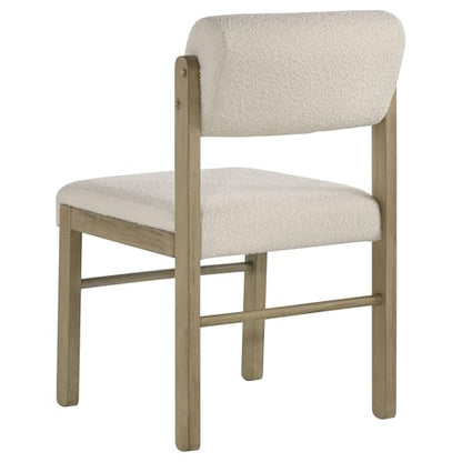 Coaster Kehoe Dining Side Chair Set of 2, Natural Oak and Cream 193932NAT - color: Natural Oak/Cream