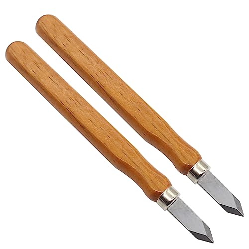 2Pack Woodworking Marking Knife with High Carbon Steel Blade - Dual Bevel Striking Knife for Precise Marking - Premium Quality Woodworking Tool for Woodworkers and Craftsmen - color: 2 Pack
