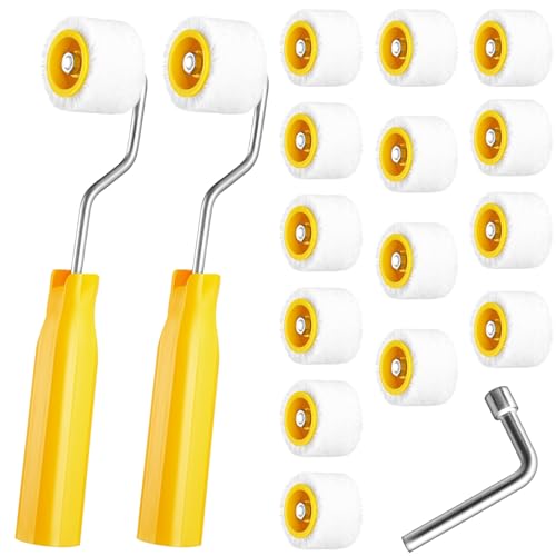 Honeydak 16 Pack Mini Paint Roller with Replacement Heads, 0.8 Inch - size: 0.8 Inch