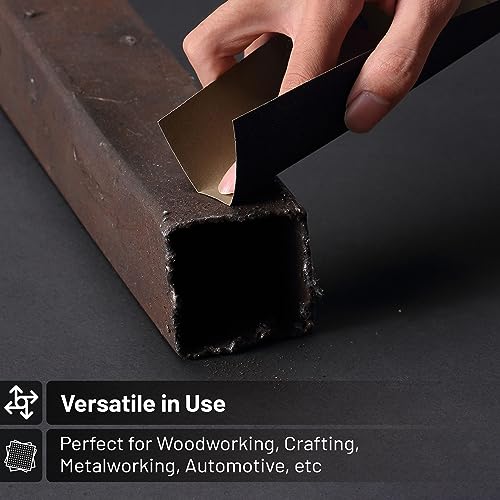 Bates Choice Sandpaper, 48 pcs, 120-5000 Grit, Aluminum Oxide, Wood, Metal, Plastic, 9 x 3.6 inches, Paper Backed
