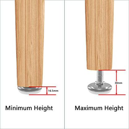 20Pcs M8 Thread Furniture Levelers M8 Table Leveling Feet Adjustable Leveler Feet Screw On Furniture Glide Leveling for Chairs, Table, Cabinets, M8 x 25mm Thread Rod - size: M8 x 25mm, 20Pcs