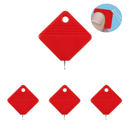 Kesttenn Needle Threaders & Seam Rippers Set,2 Size Stitch Remover Tools for Embroidery, Sewing Lovers & Crafters (Red) - color: Red