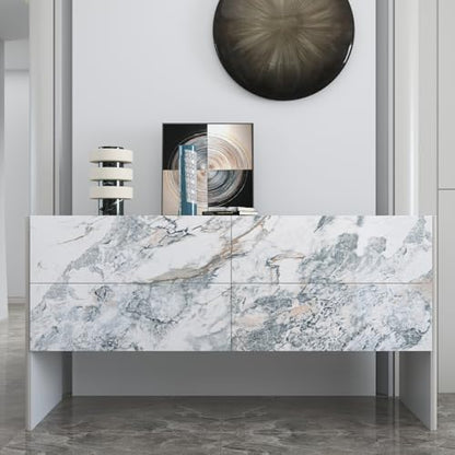 White Blue Marble Contact Paper kitchen Granite Laminate peel and stick Countertops Wallpaper16"x354"Removable Vinyl Wrap Shelf Liner Counter Top Pvc Sticker for Renter Wall bathroom bedroom Upcycling - color: Bule White Gold, size: 16" x 354"