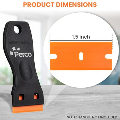 Perco Plastic Scraper Blade Refills - 1.5" Double-Edged - 10 Blades Per Box - size: Blade Refill