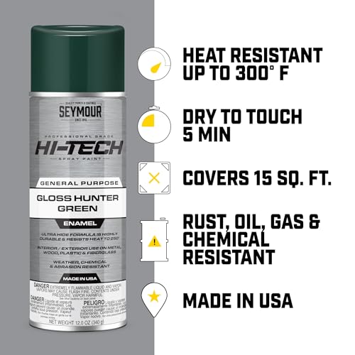 Seymour 16-140 Hi-Tech Enamels Spray Paint, Gloss Colonial White - size: 1 Ounce (Pack of 1)