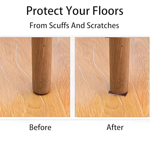 16PCS 3.5” Square Felt Furniture Pads, Self Adhesive Cuttable Chair Leg Pads Anti Scratch Floor Protectors for Hardwood Laminated Tile Cabinet Surface Protector, Brown - size: 3.5 INCH