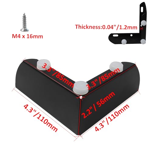 4PCS 2Inch Black Metal Furniture Legs, Modern Sofa Legs Dresser Legs Cabinet Legs, Heavy Duty Furniture Replacement Feets for Cabinet Bed Cupboard Sofa Couch - size: 2Inch Height