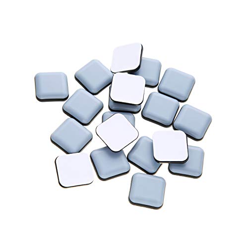 15/16" Square Adhesive Furniture Sliders for Carpet-Furnigear Heavy Duty PTFE (Teflon) Furniture Moving Pads - Move Your Furniture Easier with Premium Furniture Mover Sliders (20 Pack … - size: 15/16" Square, grey-20pack